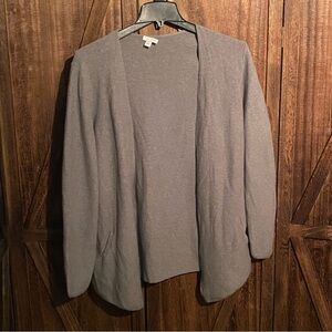 J. Jill Heather Gray Open Cardigan
